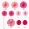 Hot-Pink Rose Red Party-Decorations - 33pcs Banner,Streamers Tassel Garland,Tissue Pom Poms Honeycomb,Paper Lanterns Fan,Birthday Wedding Bridal Baby Shower Bachelorette Engagement Decor